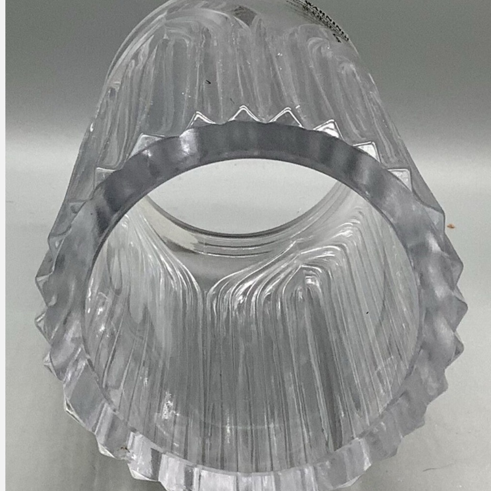 Clear Ribbed Glass Vase